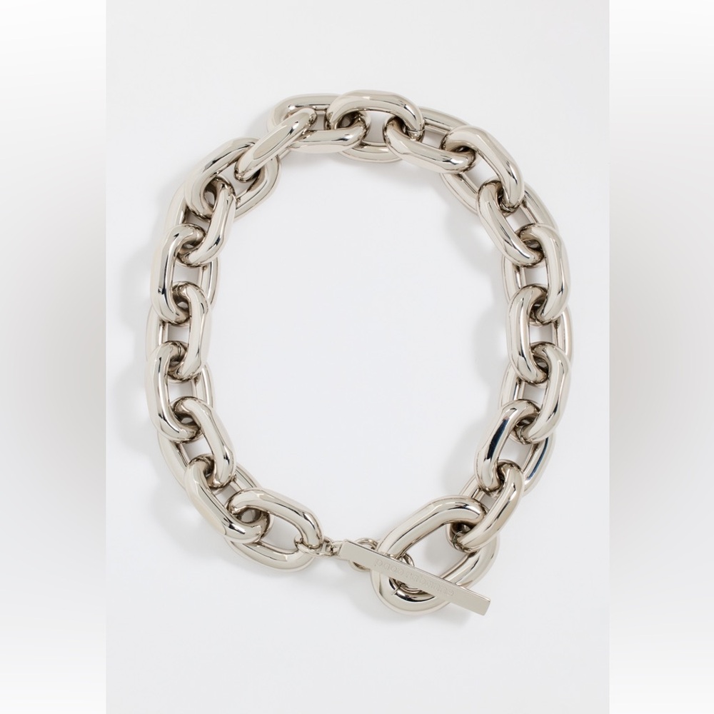 Paco Rabanne Chunky Silver Chain Necklace